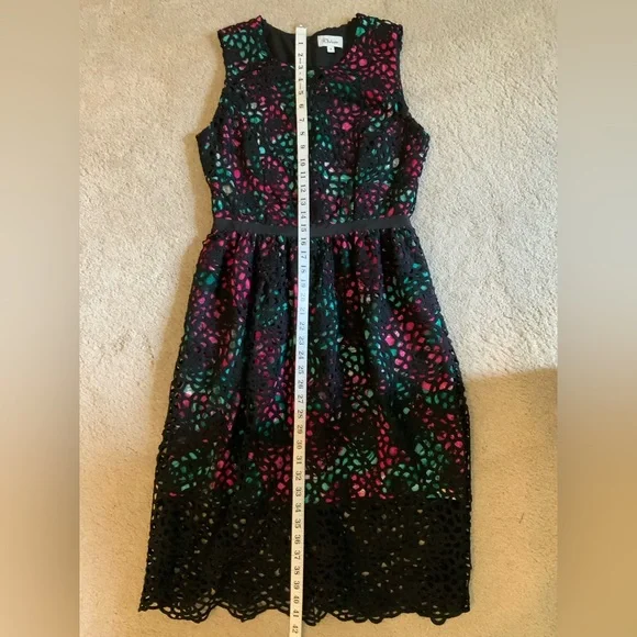 Anthropologie Wolven Black Lace Overlay Dress with Pockets Women’s Size 8 - Picture 13 of 13